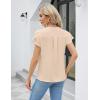 imageBlooming Jelly Womens Dressy Casual Shirts Short Sleeve V Neck Work Blouse Business Casual Summer Tops 2025Apricot