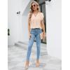 imageBlooming Jelly Womens Dressy Casual Shirts Short Sleeve V Neck Work Blouse Business Casual Summer Tops 2025Apricot