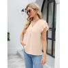 imageBlooming Jelly Womens Dressy Casual Shirts Short Sleeve V Neck Work Blouse Business Casual Summer Tops 2025Apricot