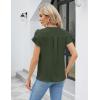 imageBlooming Jelly Womens Dressy Casual Shirts Short Sleeve V Neck Work Blouse Business Casual Summer Tops 2025Army Green