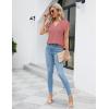 imageBlooming Jelly Womens Dressy Casual Shirts Short Sleeve V Neck Work Blouse Business Casual Summer Tops 2025Bean Paste Red