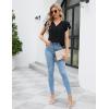 imageBlooming Jelly Womens Dressy Casual Shirts Short Sleeve V Neck Work Blouse Business Casual Summer Tops 2025Black