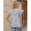 imageBlooming Jelly Womens Dressy Casual Shirts Short Sleeve V Neck Work Blouse Business Casual Summer Tops 2025Black Spot