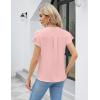 imageBlooming Jelly Womens Dressy Casual Shirts Short Sleeve V Neck Work Blouse Business Casual Summer Tops 2025Light Pink