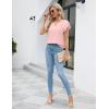 imageBlooming Jelly Womens Dressy Casual Shirts Short Sleeve V Neck Work Blouse Business Casual Summer Tops 2025Light Pink