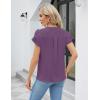 imageBlooming Jelly Womens Dressy Casual Shirts Short Sleeve V Neck Work Blouse Business Casual Summer Tops 2025Purple