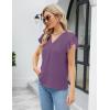 imageBlooming Jelly Womens Dressy Casual Shirts Short Sleeve V Neck Work Blouse Business Casual Summer Tops 2025Purple