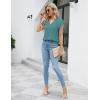 imageBlooming Jelly Womens Dressy Casual Shirts Short Sleeve V Neck Work Blouse Business Casual Summer Tops 2025Turquoise