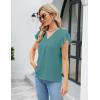 imageBlooming Jelly Womens Dressy Casual Shirts Short Sleeve V Neck Work Blouse Business Casual Summer Tops 2025Turquoise