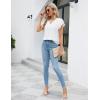 imageBlooming Jelly Womens Dressy Casual Shirts Short Sleeve V Neck Work Blouse Business Casual Summer Tops 2025White