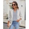imageBlooming Jelly Womens Dressy Casual Shirts Short Sleeve V Neck Work Blouse Business Casual Summer Tops 2025White Stripe