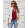 imageBlooming Jelly Womens Dressy Casual Shirts Short Sleeve V Neck Work Blouse Business Casual Summer Tops 2025Wine Red