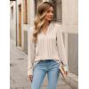 imageBlooming Jelly Womens Dressy Casual Tops Business Long Sleeve Shirts Pleated Fall Work Blouse 2024Apricot
