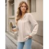 imageBlooming Jelly Womens Dressy Casual Tops Business Long Sleeve Shirts Pleated Fall Work Blouse 2024Apricot