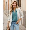 imageBlooming Jelly Womens Dressy Casual Tops Business Long Sleeve Shirts Pleated Fall Work Blouse 2024Turquoise