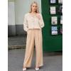imageBlooming Jelly Womens Dressy Casual Tops Business Work Blouse Ruffle V Neck Long Sleeve Shirts Fall Fashion 2024Apricot