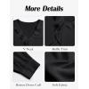 imageBlooming Jelly Womens Dressy Casual Tops Business Work Blouse Ruffle V Neck Long Sleeve Shirts Fall Fashion 2024Black