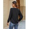 imageBlooming Jelly Womens Dressy Casual Tops Business Work Blouse Ruffle V Neck Long Sleeve Shirts Fall Fashion 2024Black