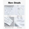 imageBlooming Jelly Womens Dressy Casual Tops Business Work Blouse Ruffle V Neck Long Sleeve Shirts Fall Fashion 2024White