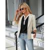 imageBlooming Jelly Womens Dressy Casual Tops Business Work Blouses White Button Down Shirts Cap Sleeve V Neck TshirtBlack With White