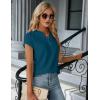 imageBlooming Jelly Womens Dressy Casual Tops Business Work Blouses White Button Down Shirts Cap Sleeve V Neck TshirtBlue01