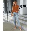 imageBlooming Jelly Womens Dressy Casual Tops Business Work Blouses White Button Down Shirts Cap Sleeve V Neck TshirtCaramel