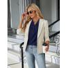 imageBlooming Jelly Womens Dressy Casual Tops Business Work Blouses White Button Down Shirts Cap Sleeve V Neck TshirtDark Blue