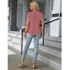 imageBlooming Jelly Womens Dressy Casual Tops Business Work Blouses White Button Down Shirts Cap Sleeve V Neck TshirtDusty Pink