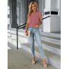 imageBlooming Jelly Womens Dressy Casual Tops Business Work Blouses White Button Down Shirts Cap Sleeve V Neck TshirtDusty Pink