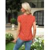 imageBlooming Jelly Womens Dressy Casual Tops Business Work Blouses White Button Down Shirts Cap Sleeve V Neck TshirtFloral Orange Red