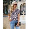 imageBlooming Jelly Womens Dressy Casual Tops Business Work Blouses White Button Down Shirts Cap Sleeve V Neck TshirtLeopard