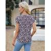 imageBlooming Jelly Womens Dressy Casual Tops Business Work Blouses White Button Down Shirts Cap Sleeve V Neck TshirtLeopard