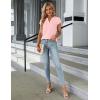 imageBlooming Jelly Womens Dressy Casual Tops Business Work Blouses White Button Down Shirts Cap Sleeve V Neck TshirtLight Pink