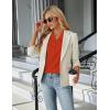 imageBlooming Jelly Womens Dressy Casual Tops Business Work Blouses White Button Down Shirts Cap Sleeve V Neck TshirtOrange