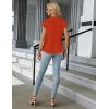 imageBlooming Jelly Womens Dressy Casual Tops Business Work Blouses White Button Down Shirts Cap Sleeve V Neck TshirtOrange