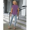 imageBlooming Jelly Womens Dressy Casual Tops Business Work Blouses White Button Down Shirts Cap Sleeve V Neck TshirtPurple