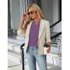 imageBlooming Jelly Womens Dressy Casual Tops Business Work Blouses White Button Down Shirts Cap Sleeve V Neck TshirtPurple