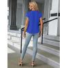 imageBlooming Jelly Womens Dressy Casual Tops Business Work Blouses White Button Down Shirts Cap Sleeve V Neck TshirtRoyal Blue