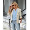 imageBlooming Jelly Womens Dressy Casual Tops Business Work Blouses White Button Down Shirts Cap Sleeve V Neck TshirtSky Blue
