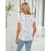 imageBlooming Jelly Womens Dressy Casual Tops Business Work Blouses White Button Down Shirts Cap Sleeve V Neck TshirtWhite With Line