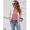 imageBlooming Jelly Womens Dressy Casual Tops Ruffle Short Sleeve V Neck Shirts Elegant Business Work BlouseBean Paste Red