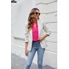 imageBlooming Jelly Womens Dressy Casual Tops Ruffle Short Sleeve V Neck Shirts Elegant Business Work BlouseHot Pink
