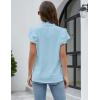 imageBlooming Jelly Womens Dressy Casual Tops Ruffle Short Sleeve V Neck Shirts Elegant Business Work BlouseSky Blue