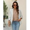 imageBlooming Jelly Womens Dressy Casual Tops V Neck Button Down Shirts Ruffle Short Sleeve BlouseApricot