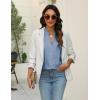 imageBlooming Jelly Womens Dressy Casual Tops V Neck Button Down Shirts Ruffle Short Sleeve BlouseBlue