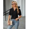 imageBlooming Jelly Womens Dressy Tops Business Casual Blouses Summer Button Down Work Shirts 2025Black