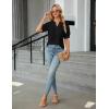 imageBlooming Jelly Womens Dressy Tops Business Casual Blouses Summer Button Down Work Shirts 2025Black