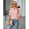 imageBlooming Jelly Womens Dressy Tops Business Casual Blouses Summer Button Down Work Shirts 2025Pink