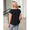 imageBlooming Jelly Womens Dressy Tops Trendy Work Short Sleeve Shirts Pleated Cute Summer Blouses Business Casual OutfitsBlack