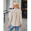 imageBlooming Jelly Womens Long Sleeve Button Down Shirts V Neck Dressy Casual Tops Collared Blouse Fall Clothes 2024Beige